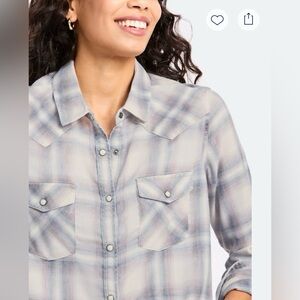 🕠 Flag & Anthem Wesley Plaid Button Down Western | Pearl Button | Blue/Cream | S